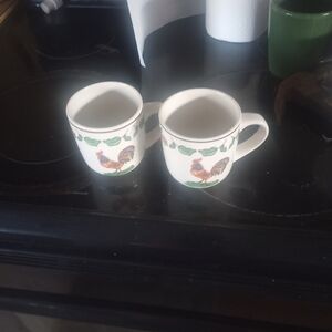 Rooster Design Ceramic Mugs - Set of 2 Alco Industries